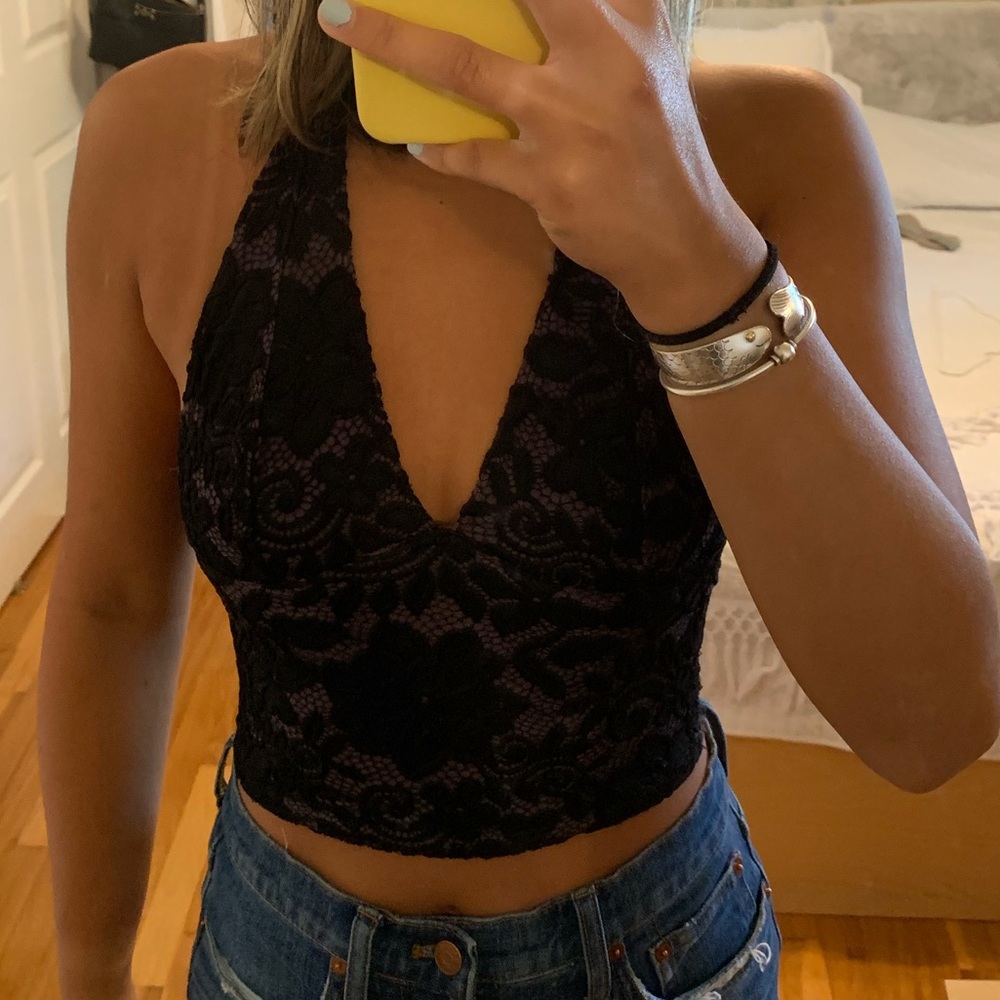 Kimchi blue lace halter tank